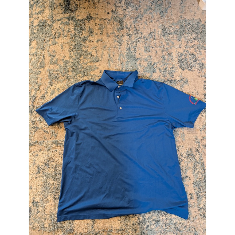 Greg Norman Play Dry Blue Golf Polo Shirt Mens XL Senator Maressa Tournament